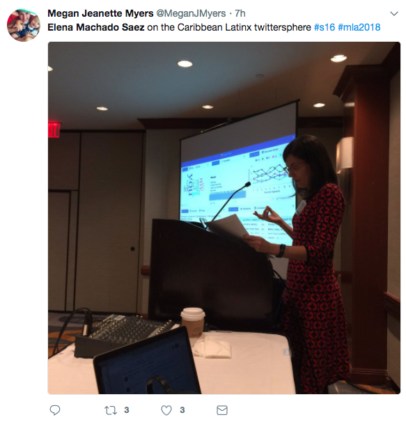 (Jan. 4, 2018) Presenting on Twitter at MLA Convention