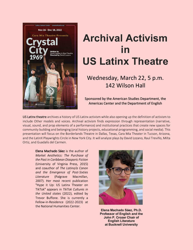 (Mar. 22, 2023) UVA Lecture on US Latinx theatre